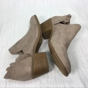 Fergalicious Shoes Fergalicious Becket Grey Ruffle Dorsay Heel Boot Poshmark